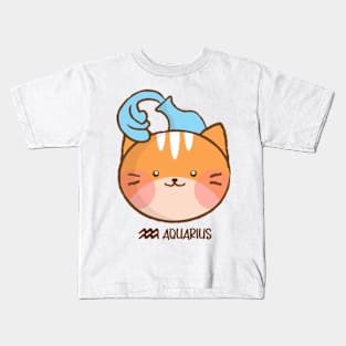 Aquarius Cat Kids T-Shirt